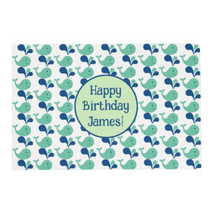 Customized Spouting Whale PlaceMat