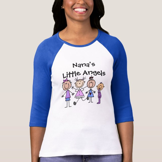 Customized Stick Figure Kids Family T-shirts (Front)