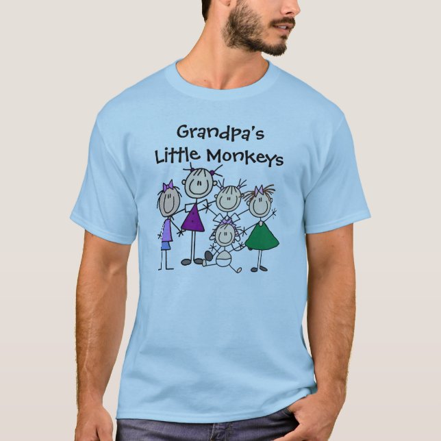 Customized Stick Figure Kids Family T-shirts (Front)