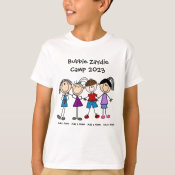 Customized Stick Figure Kids Family T-shirts by stick_figures at Zazzle