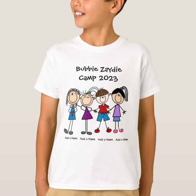 Customized Stick Figure Kids Family T-shirts (Front)