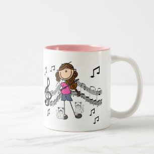 Customized Stick Figure Violin Player Mug
