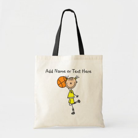 Customized  Stick Girl Basketball Bag