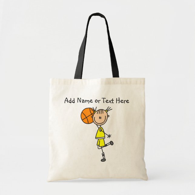 Customized  Stick Girl Basketball Bag (Front)