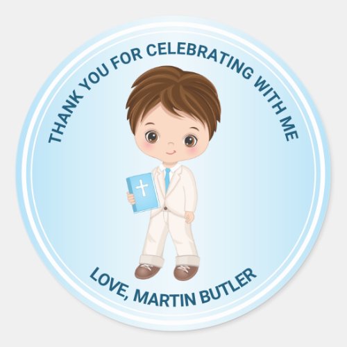 Customized Sticker for Boy First Holy Communion 