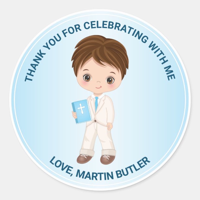 Customized Sticker for Boy First Holy Communion  (Front)