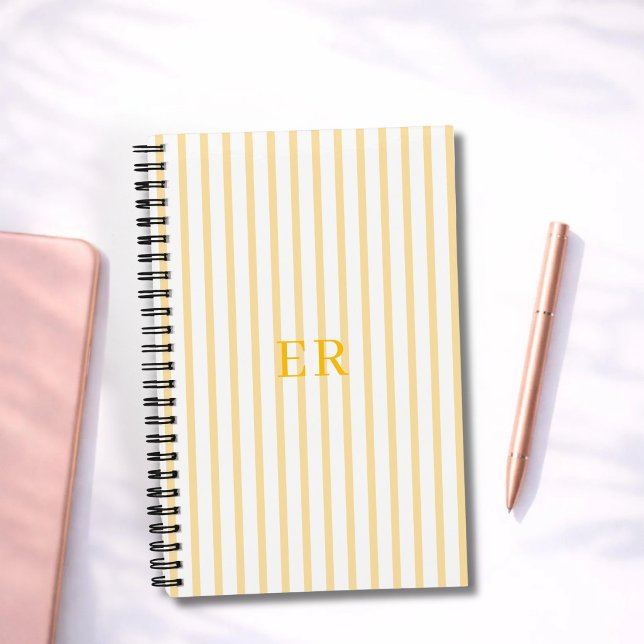Customized Striped Personal Diary Gratitude Writer Notebook (Creator Uploaded)