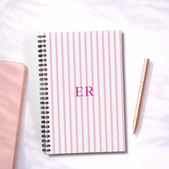 Customized Striped Personal Diary Gratitude Writer Notebook (Creator Uploaded)