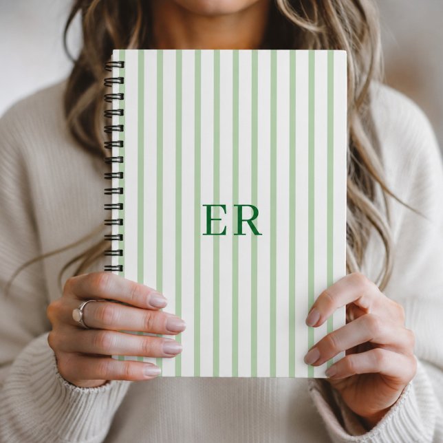 Customized Striped Personal Diary Gratitude Writer Notebook (Creator Uploaded)