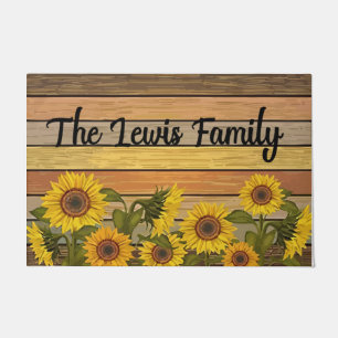 Customized Sunflower Decor, Garden Mat
