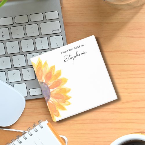 Customized Sunflower From The Desk Of Post_it Notes