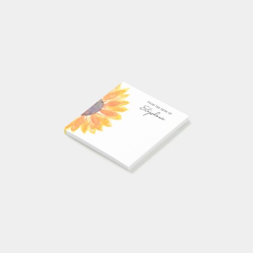 Customized Sunflower From The Desk Of Post-it Notes | Zazzle