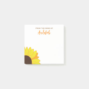 Customized sunshine sunflower post-it notes