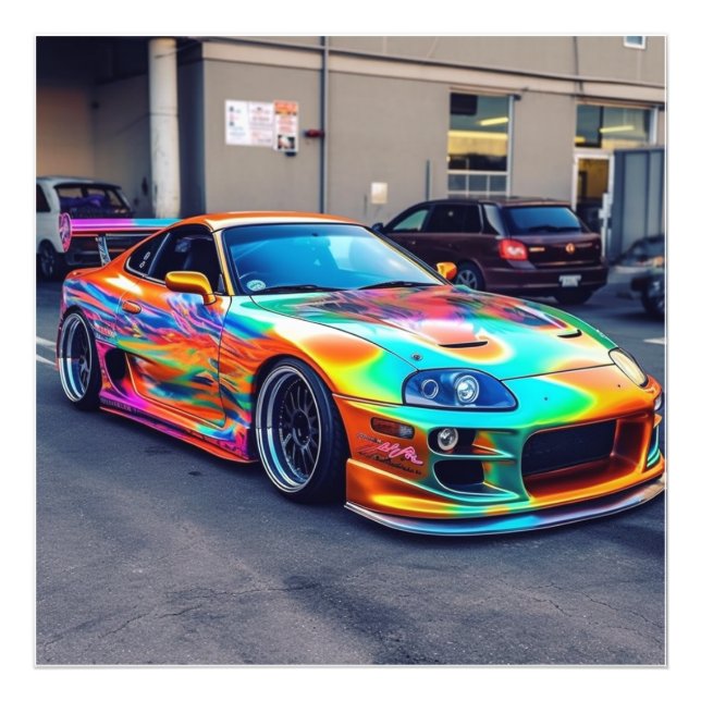 Customized Supercars:Bold colors and modifications Photo Print (Front)