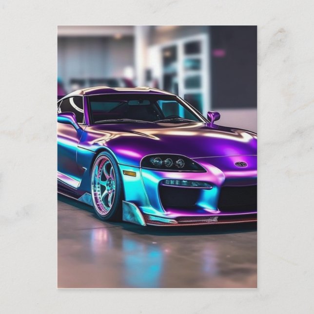 Customized Supercars:Bold colors and modifications Postcard (Front)