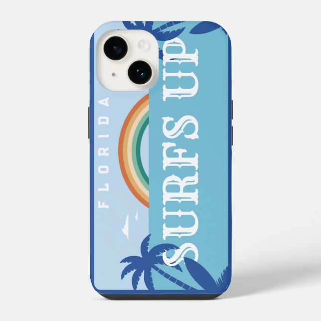 CUSTOMIZED SURFS UP FLORIDA  IPHONE CASE (Back)
