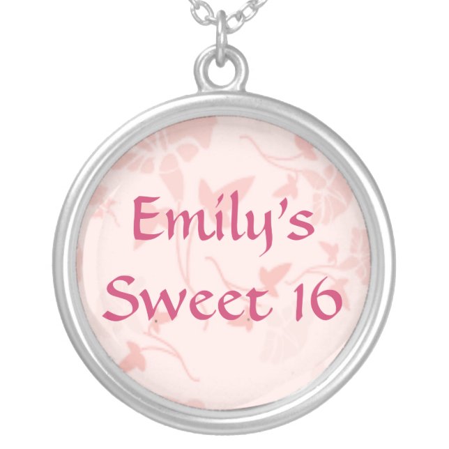 Customized Sweet 16 Sterling Jewelry Necklaces (Front)