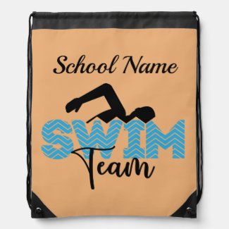 Customized Swim Team  Drawstring Bag