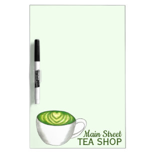 Customized Tea Shop Teahouse Zen Green Tea Latte Dry-Erase Board
