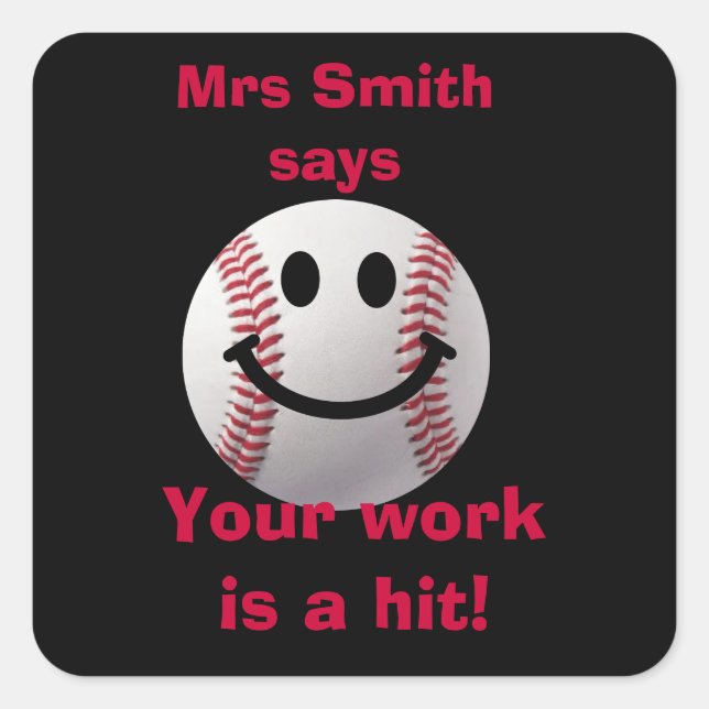 Customized Teacher stickers -  work is a hit (Front)