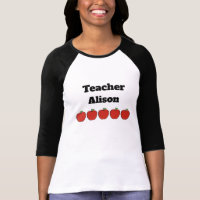 Customized Teacher (with 5 apples) Shirt