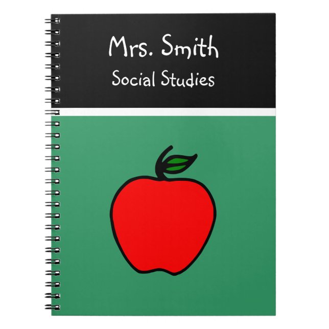 Customized  Teacher's  Apple Notebook (Front)