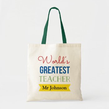 Customized Teacher's Day Gift Tote Bag by CallaChic at Zazzle