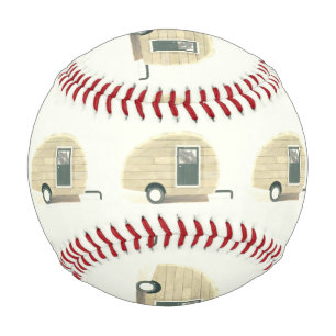 Customized teardrop Vintage camper Baseball