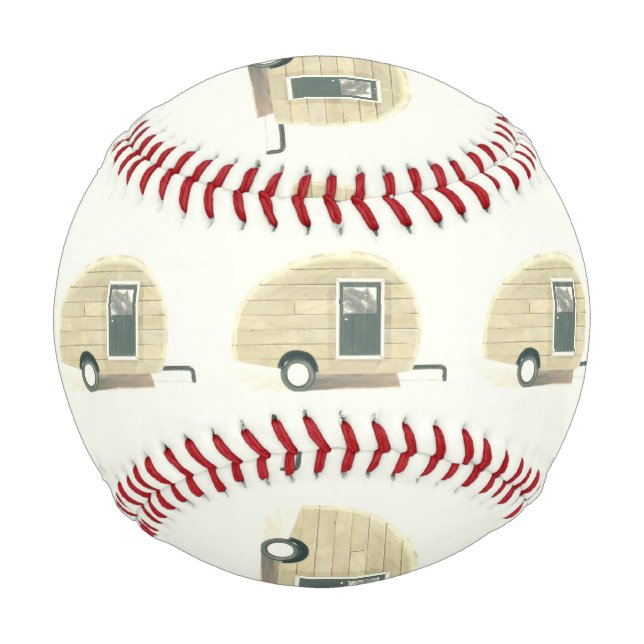 Customized teardrop Vintage camper Baseball (Front)