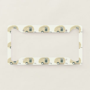 Customized teardrop Vintage camper License Plate Frame