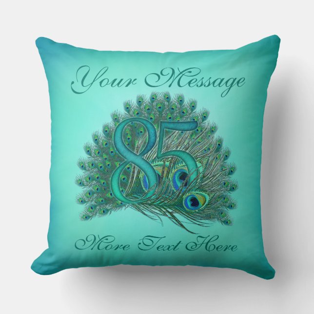 Customized text elegant 85th Birthday 85 Pillows (Front)