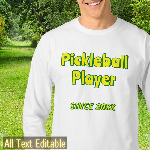 Customized Text Pickleball Player Or Other Sports T_Shirt