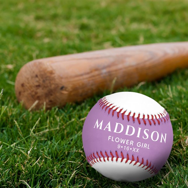 Customized Text Wedding Favor Flower Girl Keepsake Softball (Customized Text Wedding Favor Flower Girl Keepsake Softball)