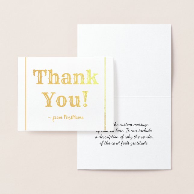 Customized "Thank You!" Card (Display)