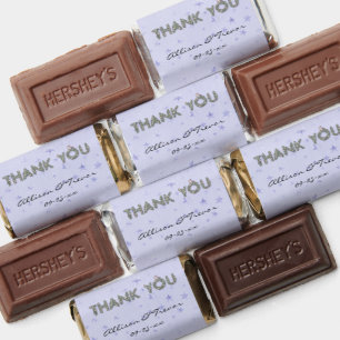 Customized Thank You Floral Text Wedding Purple Hershey's Miniatures