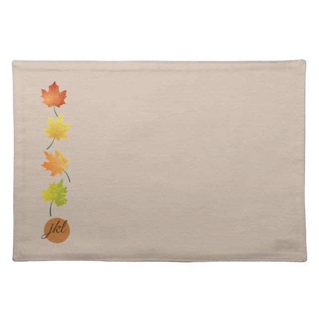 Customized Thanksgiving Autumn Colors Placemat (Front)