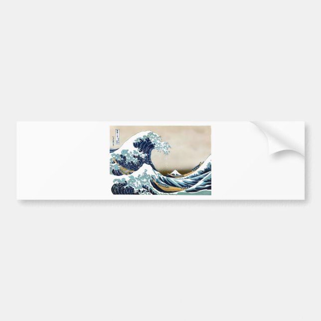 Customized The Great Wave off Kanagawa Gifts Bumper Sticker (Front)
