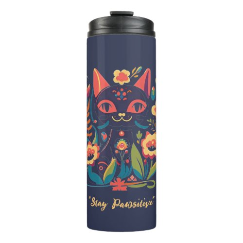 customized Thermal Tumbler With Cute Cat