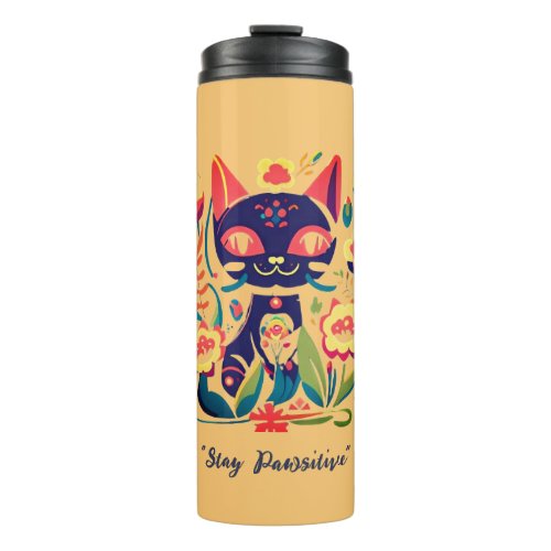 customized Thermal Tumbler With Cute Cat