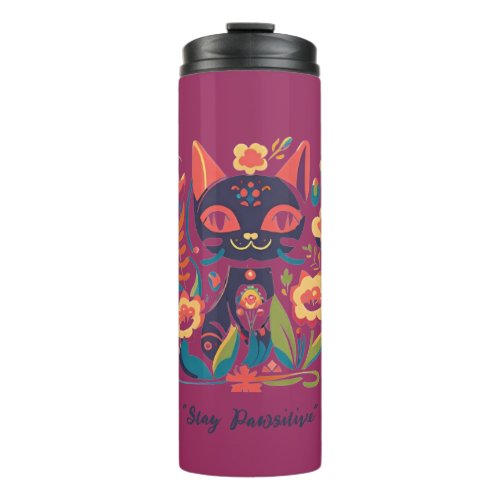 customized Thermal Tumbler With Cute Cat