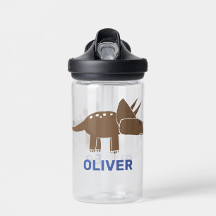 Customized Triceratops Stegosaurus Dinosaur Kids Water Bottle