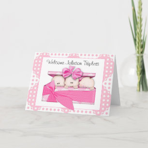 Customized Triplets Greeting Card