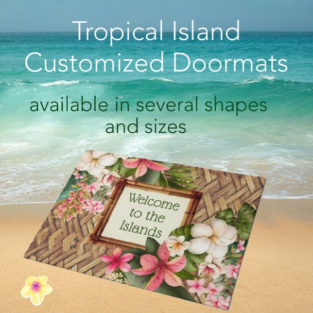 Customized Tropical Welcome to the Islands Doormat (Creator Uploaded)