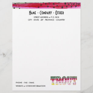 Customized Trout Fishing Letterhead