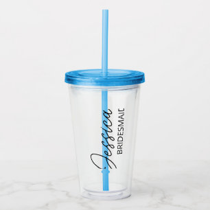 Customized Tumbler/ Bridesmaid Gift/ Iced Coffee Acrylic Tumbler