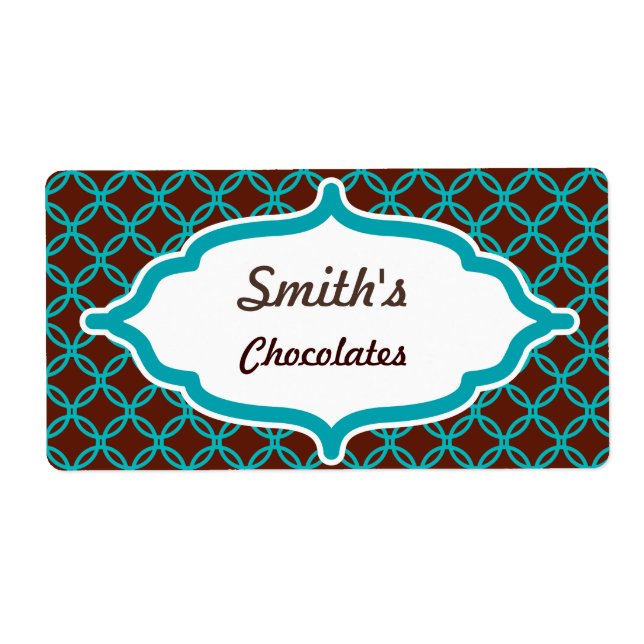 Customized Turquoise Lace Labels (Front)