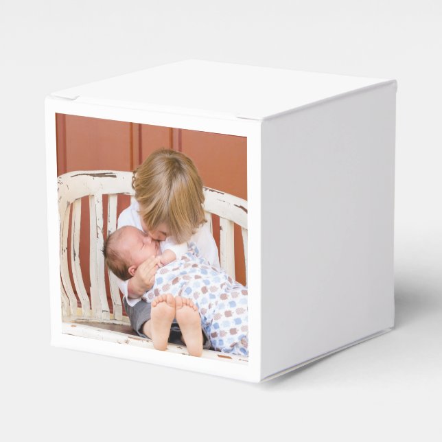 Customized Two Sided Photo Personalized Favor Boxes (Front Side)