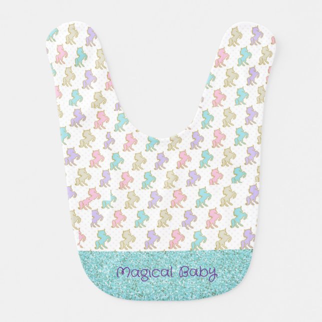 Customized Unicorn Baby Bib (Front)