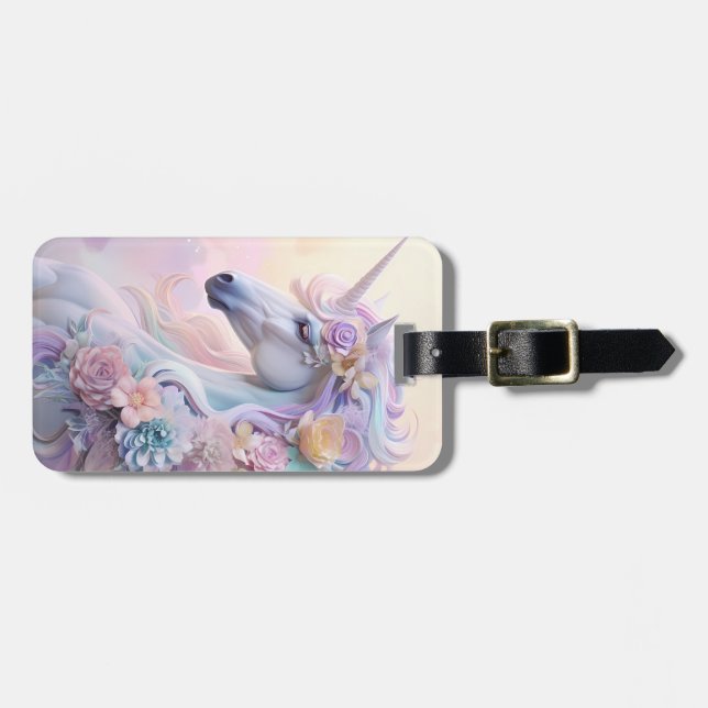 Customized unicorn luggage tag (Front Horizontal)