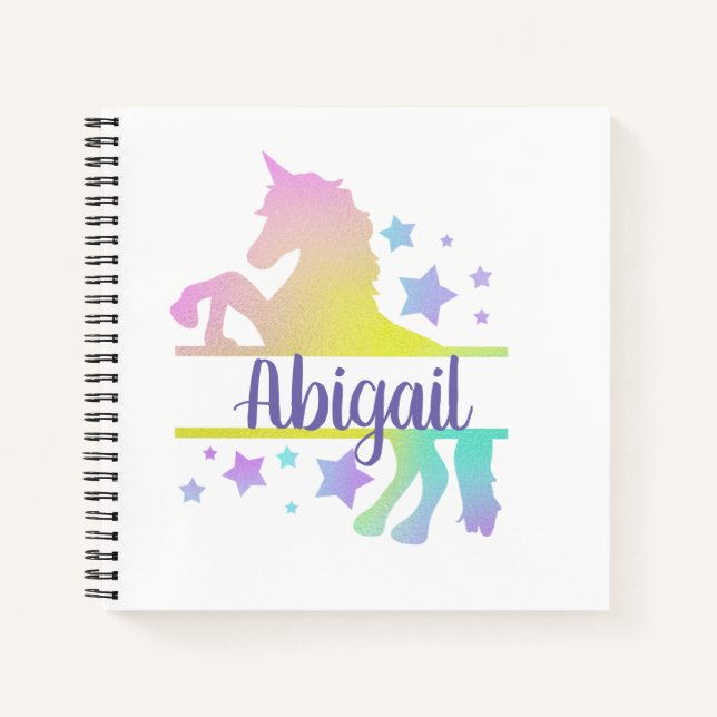 Customized Unicorn Notebook (Front)